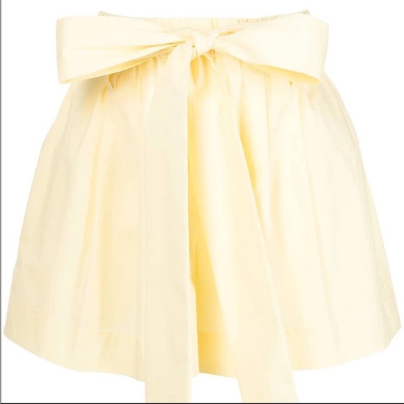 NWT Staud Women’s Yellow High-Rise Belted Shorts Size 0 - Picture 7 of 16